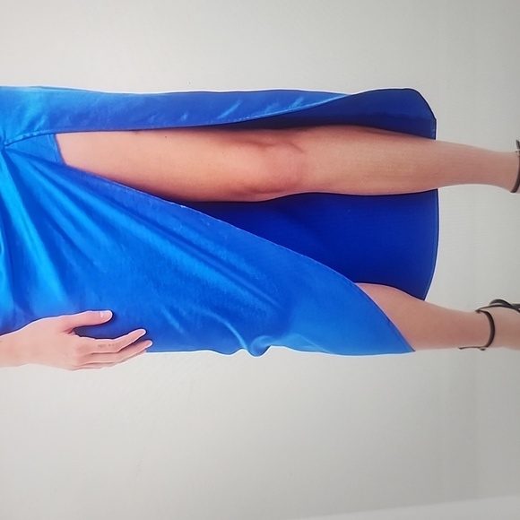 ENDLESS ROSE SIDE RUCHED FRONT SLIT MIDI SKIRT SIZE XS - Picture 4 of 6